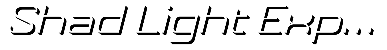 Shad Light Expanded Italic